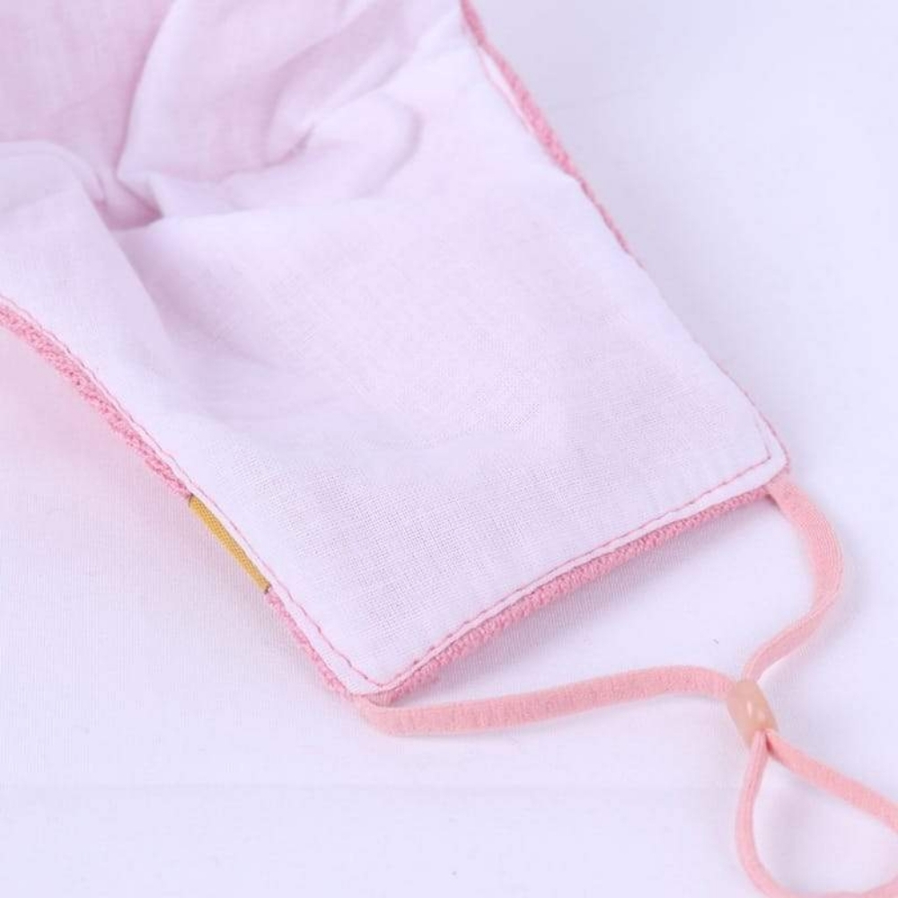 Women's Pink Knit Hat With Pom Pom & Matching Mask - Picture 13 of 13